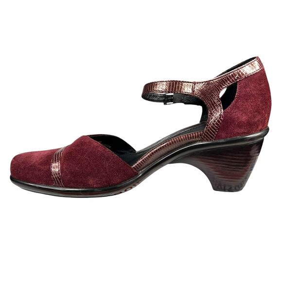 Dansko Women’s Roxy Maroon Suede Mary Janes Size 39 US 8.5/9 - Picture 2 of 12